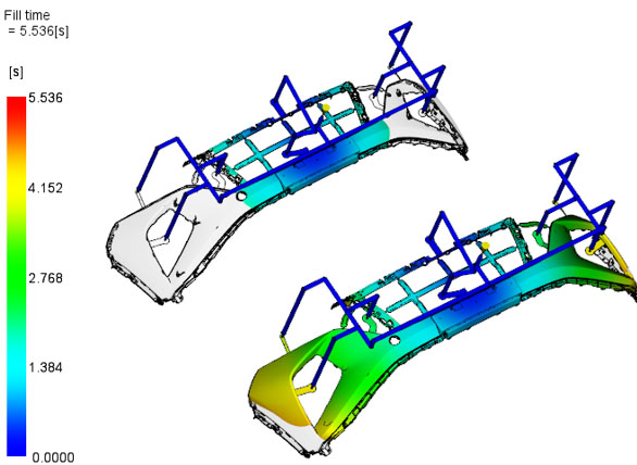 To improve exterier part quality, use gate sequence with CAE report