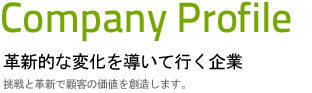 Company 革新的な変化を導いて行く企業