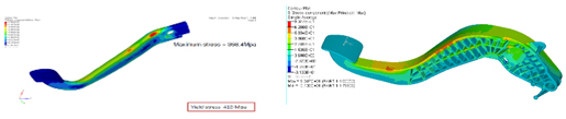 Pedal Moduel CAE Analyses의 3D 그래픽이미지